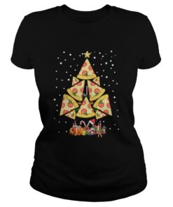 Ladies Tee Pizza Christmas shirt