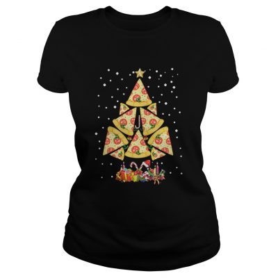 Ladies Tee Pizza Christmas shirt