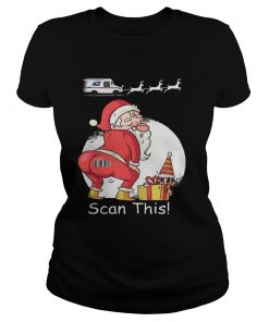 Ladies Tee Santa Claus Scan