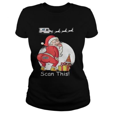 Ladies Tee Santa Claus Scan