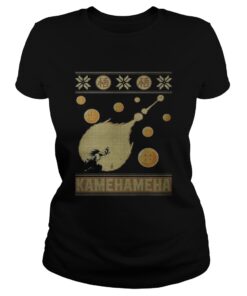 Ladies Tee The Dragon Ball and Star Wars Goku Kamehameha Death Star Ugly Christmas