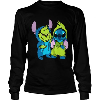 Longsleeve Tee Baby Grinch and Stitch shirt