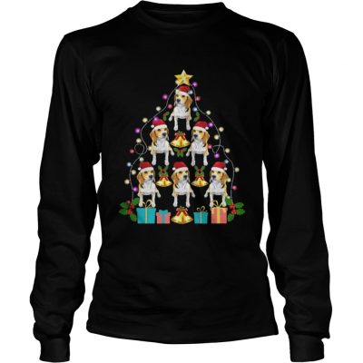 Longsleeve Tee Beagle Dog Christmas Tree Shirt