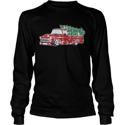 Longsleeve Tee Christmas Jumper or Shirt with Vintage Truck Shirt