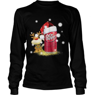 Longsleeve Tee Christmas Reindeer and Dr Pepper Santa Shirt