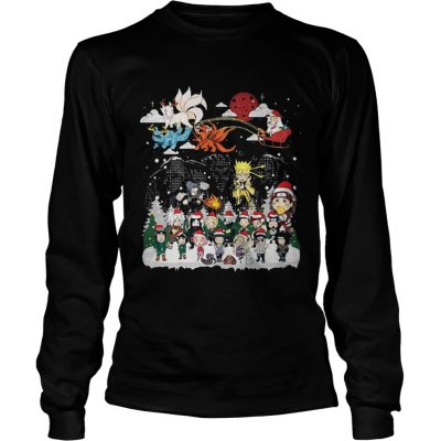 Longsleeve Tee Christmas Santa Matatabi Kokuo Kurama Sleigh Naruto shirt