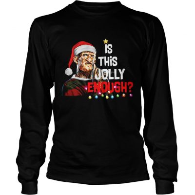 Longsleeve Tee Freddy Krueger is this Jolly enough Christmas shirt