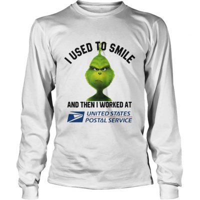 Longsleeve Tee Grinch i used to smile and then i worked at united states shirt