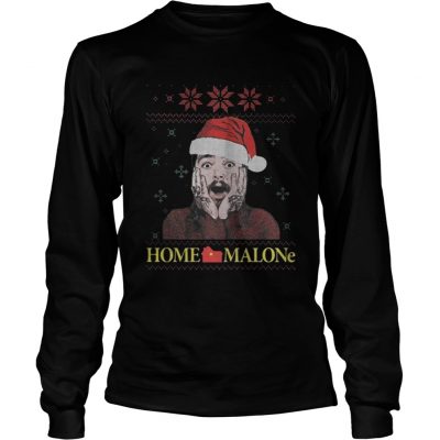 Longsleeve Tee Home Malone christmas Tshirt