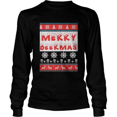 Longsleeve Tee Merry Beermas Christmas Ugly shirt