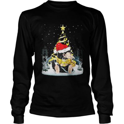 Longsleeve Tee Niffler Santa Hat Christmas tree Under Snow Shirt