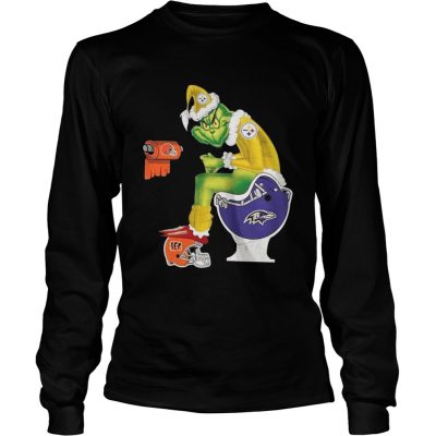 Longsleeve Tee Pittsburgh Steelers Santa toilet shirt