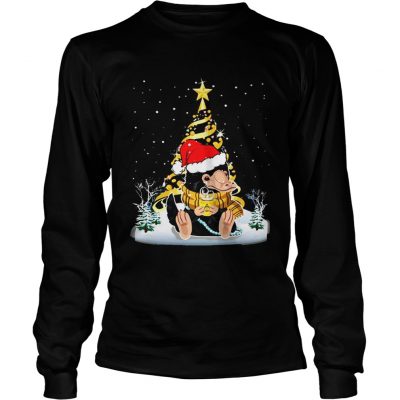 Longsleeve Tee Unicorn christmas tree shirt