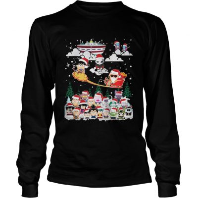 Longsleeve TeeChristmas Santa Son Goku Sleigh Dragon Ball shirt