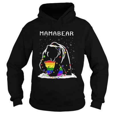 Mama Bear hugs LGBT son Christmas Hoodie