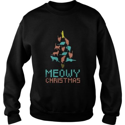 Meowy Christmas Tree Sweatshirt