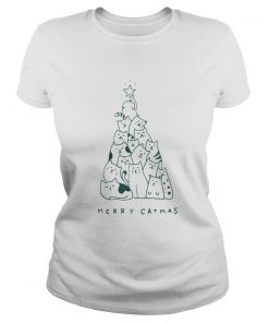 Merry Catmas christmas tree Ladies Tee