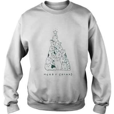 Merry Catmas christmas tree Sweatshirt