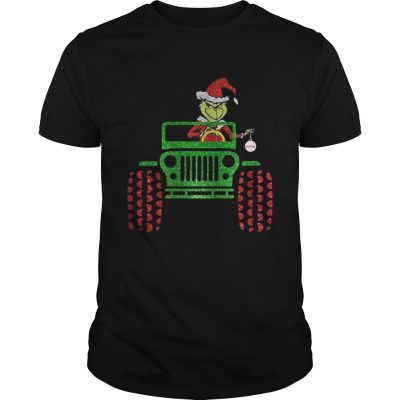 Merry Christmas Grinch driving jeep Guys