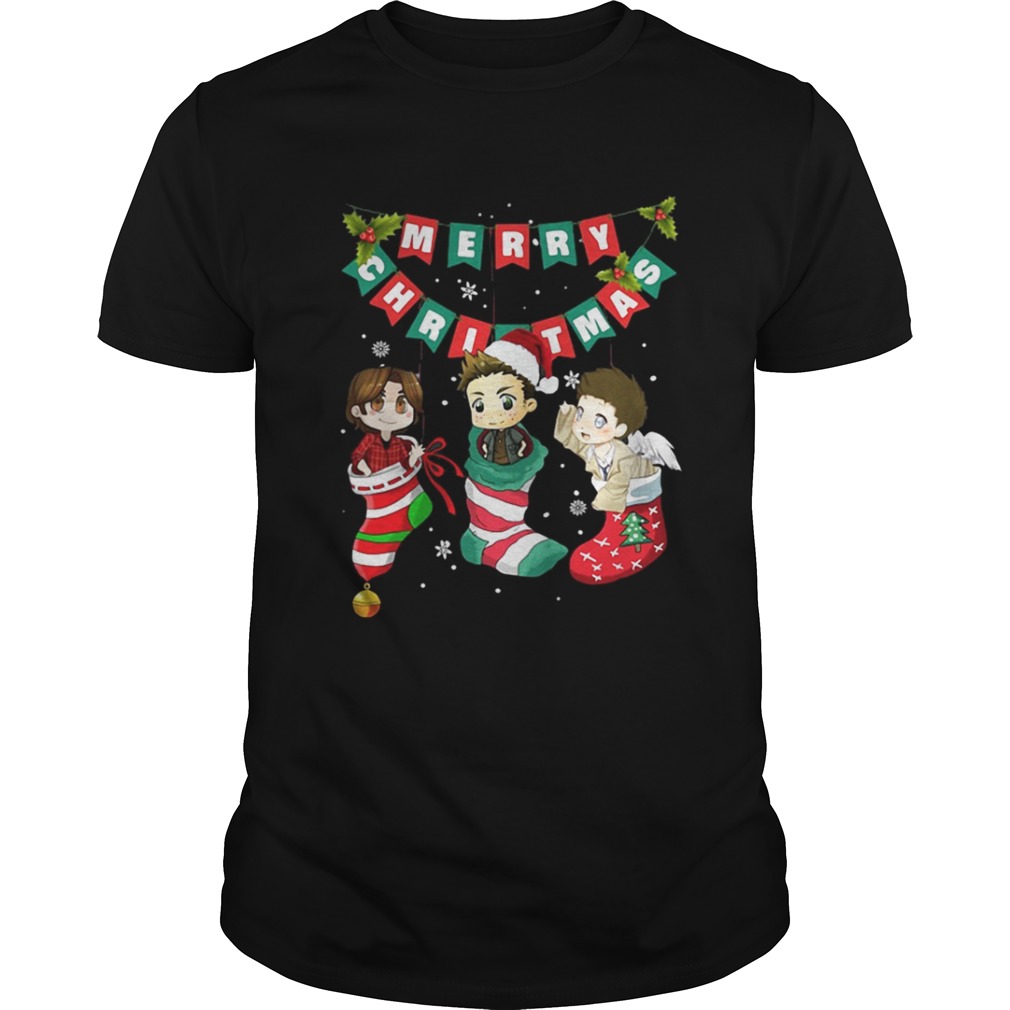 Merry Christmas supernatural Dean Sam Castiel shirt