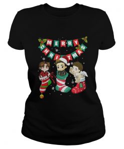 Merry Christmas supernatural Dean Sam Castiel Ladies Tee