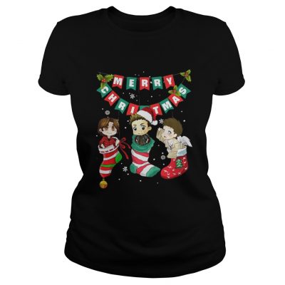 Merry Christmas supernatural Dean Sam Castiel Ladies Tee