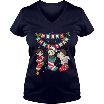 Merry Christmas supernatural Dean Sam Castiel VNeck