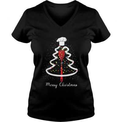 Merry Christmast tree chef VNeck