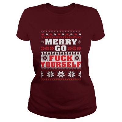 Merry Go Fuck Yourself Christmas Ladies Tee