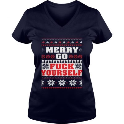 Merry Go Fuck Yourself Christmas VNeck