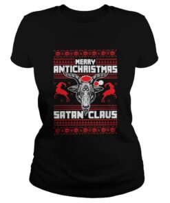 Merry antichristmas Satan claus Ladies Tee