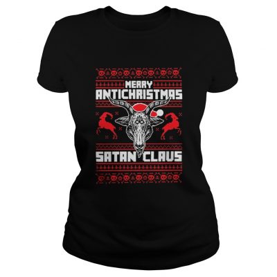 Merry antichristmas Satan claus Ladies Tee