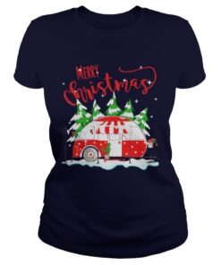 Merry christmas go camping Ladies Tee