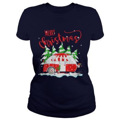 Merry christmas go camping Ladies Tee