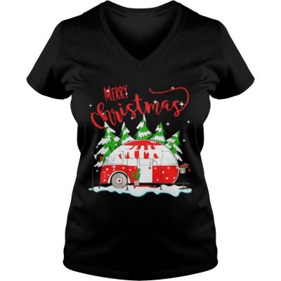 Merry christmas go camping VNeck