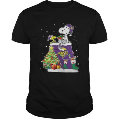 Minnesota Vikings Snoopy and Woodstock Christmas tree Guys