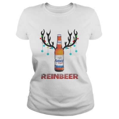 Natural Light Reinbeer Christmas Ladies Tee