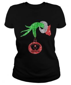 Nurse Grinch hand holding Fabulous NICU Christmas Ladies Tee