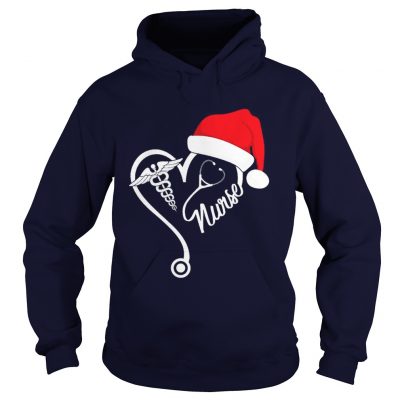 Nurse Santa heart Christmas Hoodie