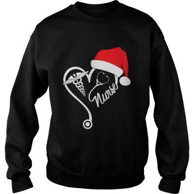 Nurse Santa heart Christmas Sweatshirt