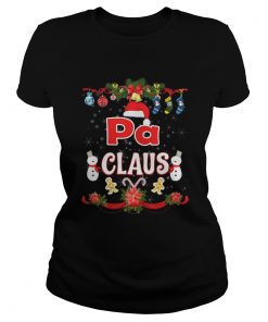 Pa Claus Merry Christmas Ladies Tee