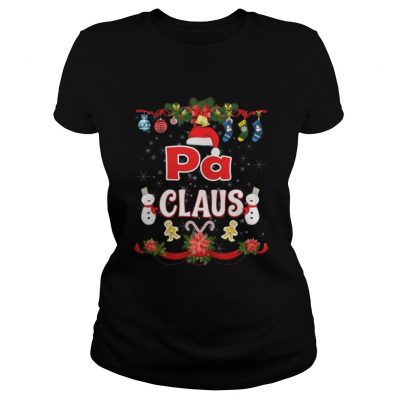 Pa Claus Merry Christmas Ladies Tee