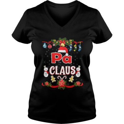 Pa Claus Merry Christmas VNeck