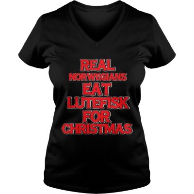 Real norwegians eat lutefisk for christmas VNeck