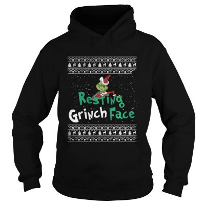 Resting Grinch Face Christmas Hoodie