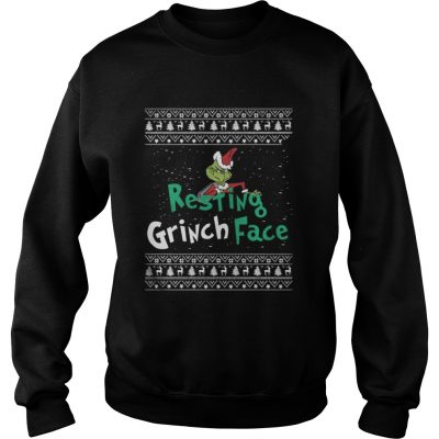 Resting Grinch Face Christmas Sweatshirt