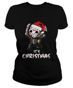 Santa Chibi Jason Voorhees it’s Christmas Tshirt Ladies Tee