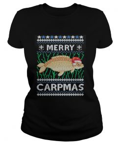 Santa Claus Carpmas merry Carpmas Christmas Ladies Tee