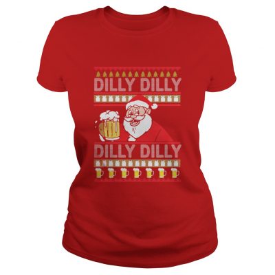 Santa Dilly Dilly Christmas Ladies Tee