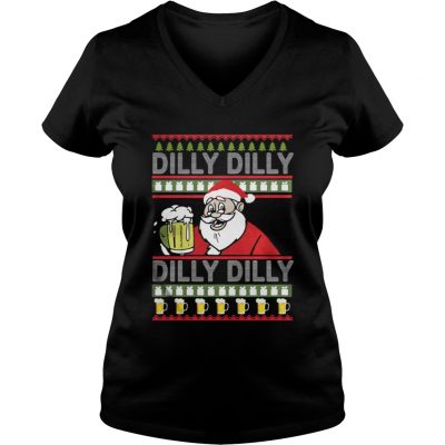 Santa Dilly Dilly Christmas VNeck